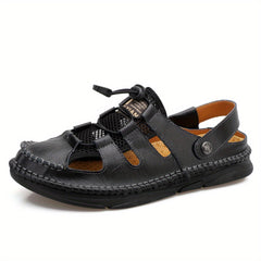 Men's Casual Stitch Closed Toe Slip On Sandals Anti-skid Rubber Sole