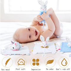Baby Easter Rabbit Doll Soothing Toy Security Blanket For 0-3 Years Old