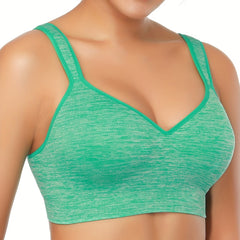 Wireless Sports Bra Comfy & Breathable Stretch Intimates Bra Women's Lingerie