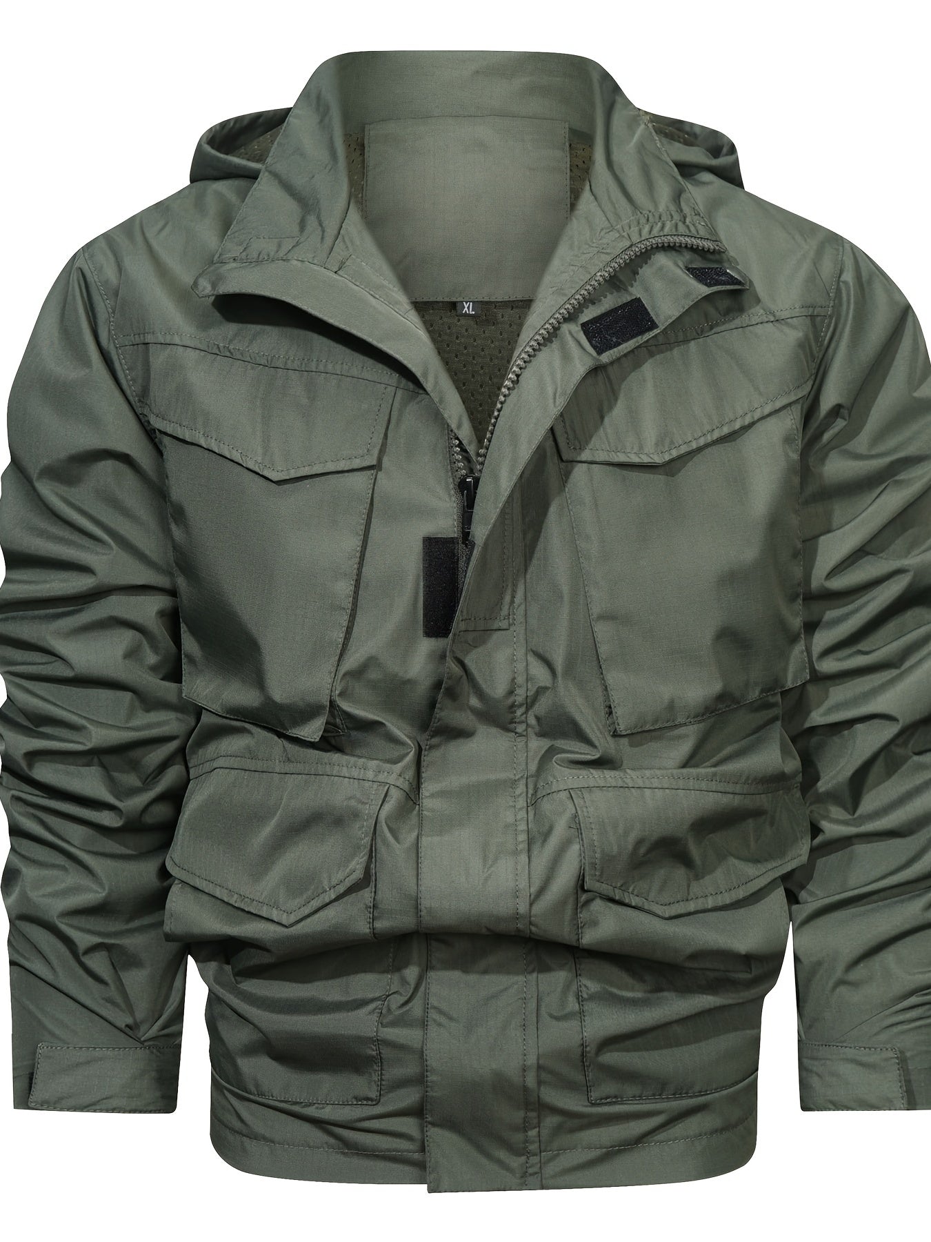 Men's Lightweight Hooded Trench Jacket