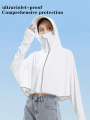 Sunscreen Shawl Hoodie One Piece Long Sleeve Jacket