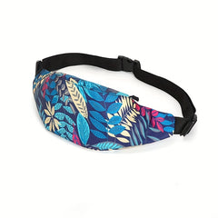 Summer Leather Print Waist Bag Casual Nylon Crossbody Bag Fanny Pack
