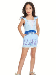 Girls Princess Jumper Charm Jumpsuit Carnival Costume Romper