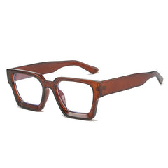 Square Retro Clear Lens Glasses Thick Frame UV Protection Eyeglasses