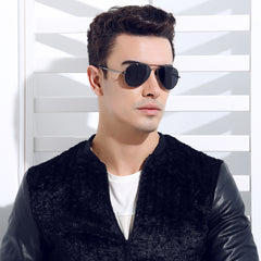 Men's Polarized Toad Mirror Sunglasses Aluminum Alloy Eyewear