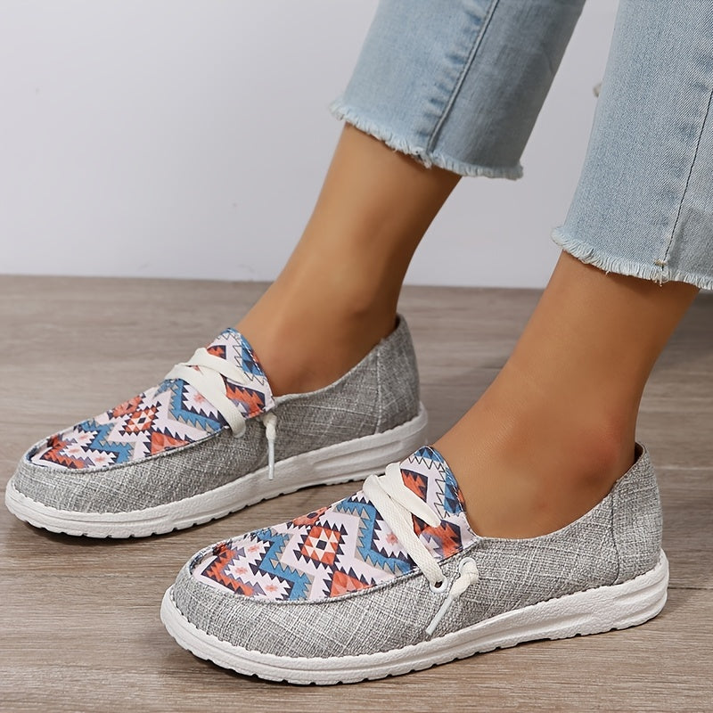 Women's Lace-up Loafers Lightweight Slip On Shoes