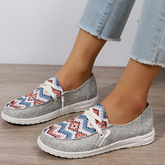 Women's Lace-up Loafers Lightweight Slip On Shoes
