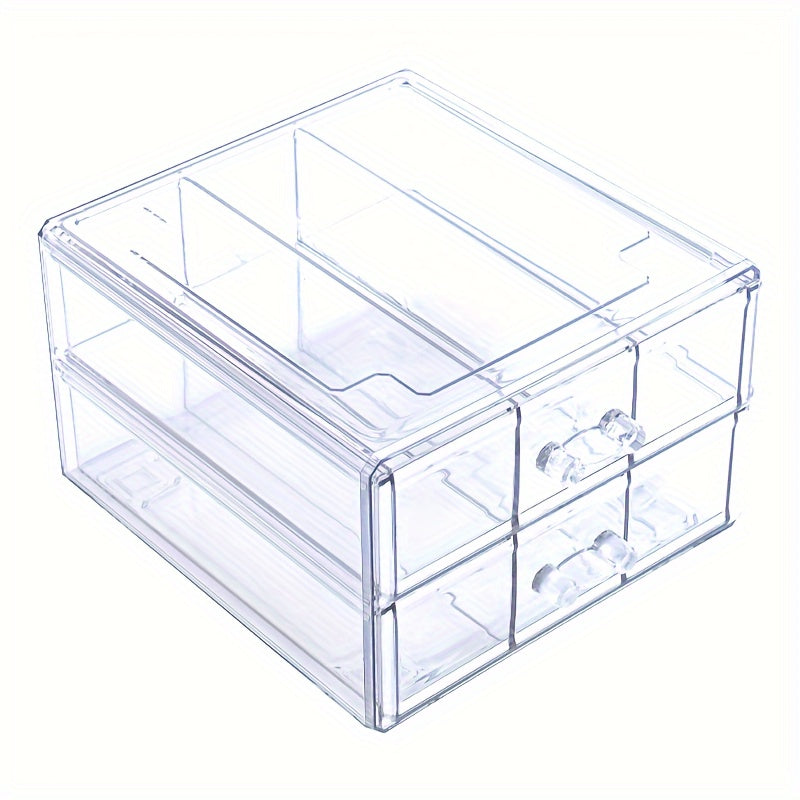 6 Grids Acrylic Storage Box for Office, Cosmetics, Jewelry, Christmas Supplies