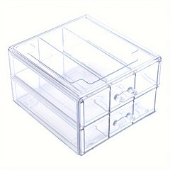 6 Grids Acrylic Storage Box for Office, Cosmetics, Jewelry, Christmas Supplies