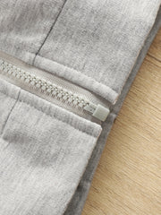 Girls' Basic Zipper Hoodie Casual Hooded Jacket Spring Fall