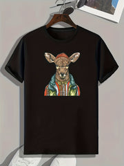 Donkey Print Men's Graphic T shirt Casual Comfy Tees For Summer