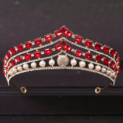 Crystal Queen Style Crown Tiara Rhinestone Wedding Accessories