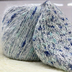 Gradient Chunky Mohair Yarn Colorful Dots DIY Sweater Shawl Scarf 50g 120m