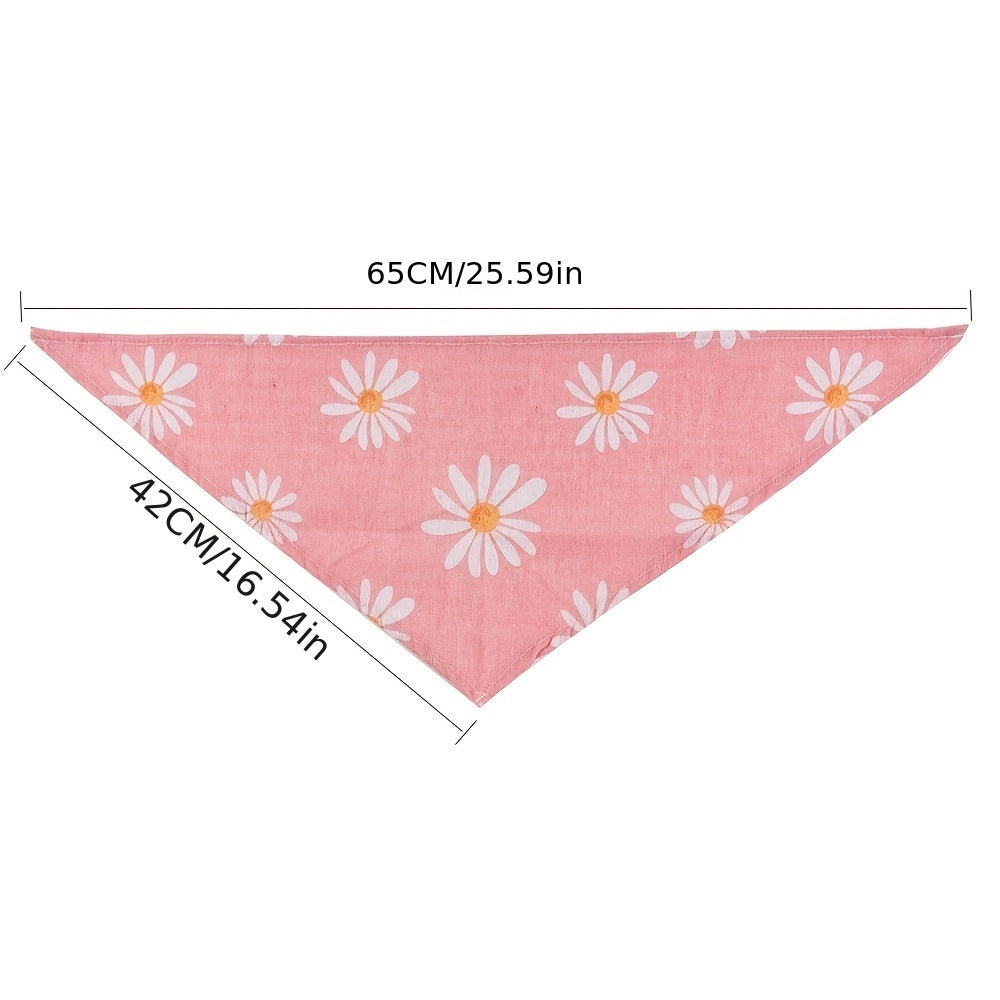 Stylish Floral Print Dog Bandana - Perfect Accessory for Your Furry