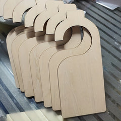 14pcs Wooden Door Handle Hanging Signs Clothes Spacer Signs