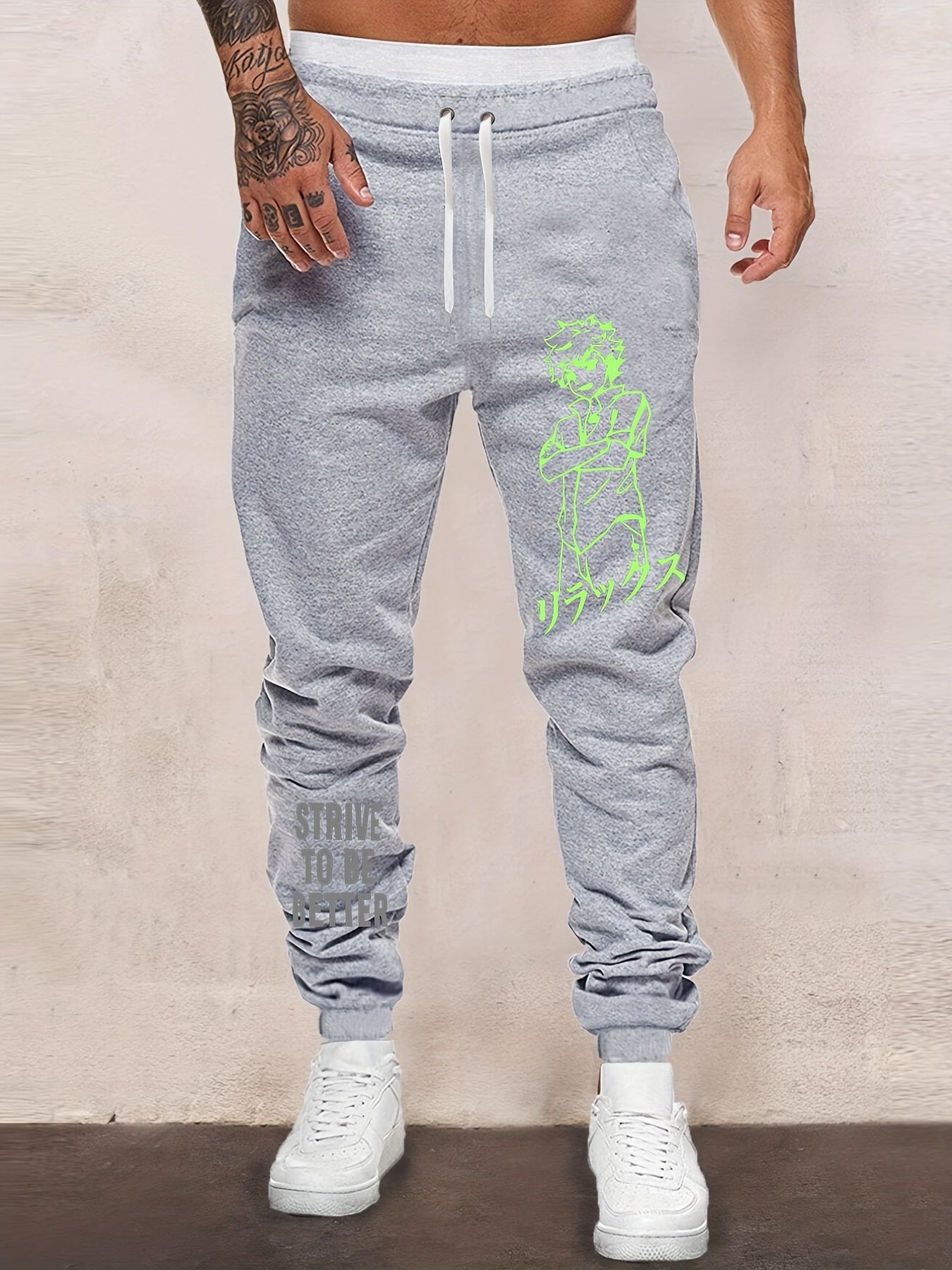 Anime Character Print Men s Drawstring Sweatpants