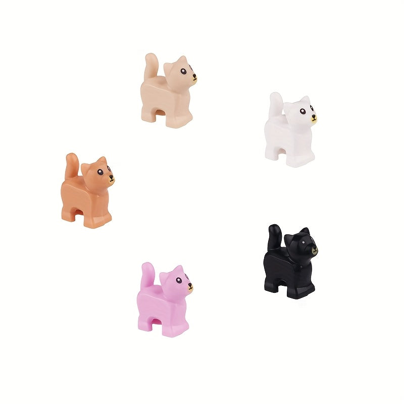 Small Building Blocks Persian Cat Toy Rabbit Doll Lucky Cat Scene Assem