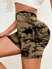 Tie Dye High Waist Yoga Shorts for Women
