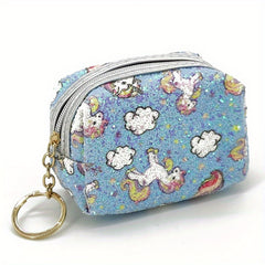 Glitter Unicorn Wallet Mini Lipstick Makeup Pouch