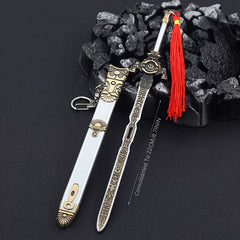 Mini Sword Pendant Key Chain with Sheath Toy Pendant for Accessories