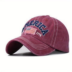 America Flag Embroidered Baseball Cap Vintage Washed Distressed Dad Hats Unisex