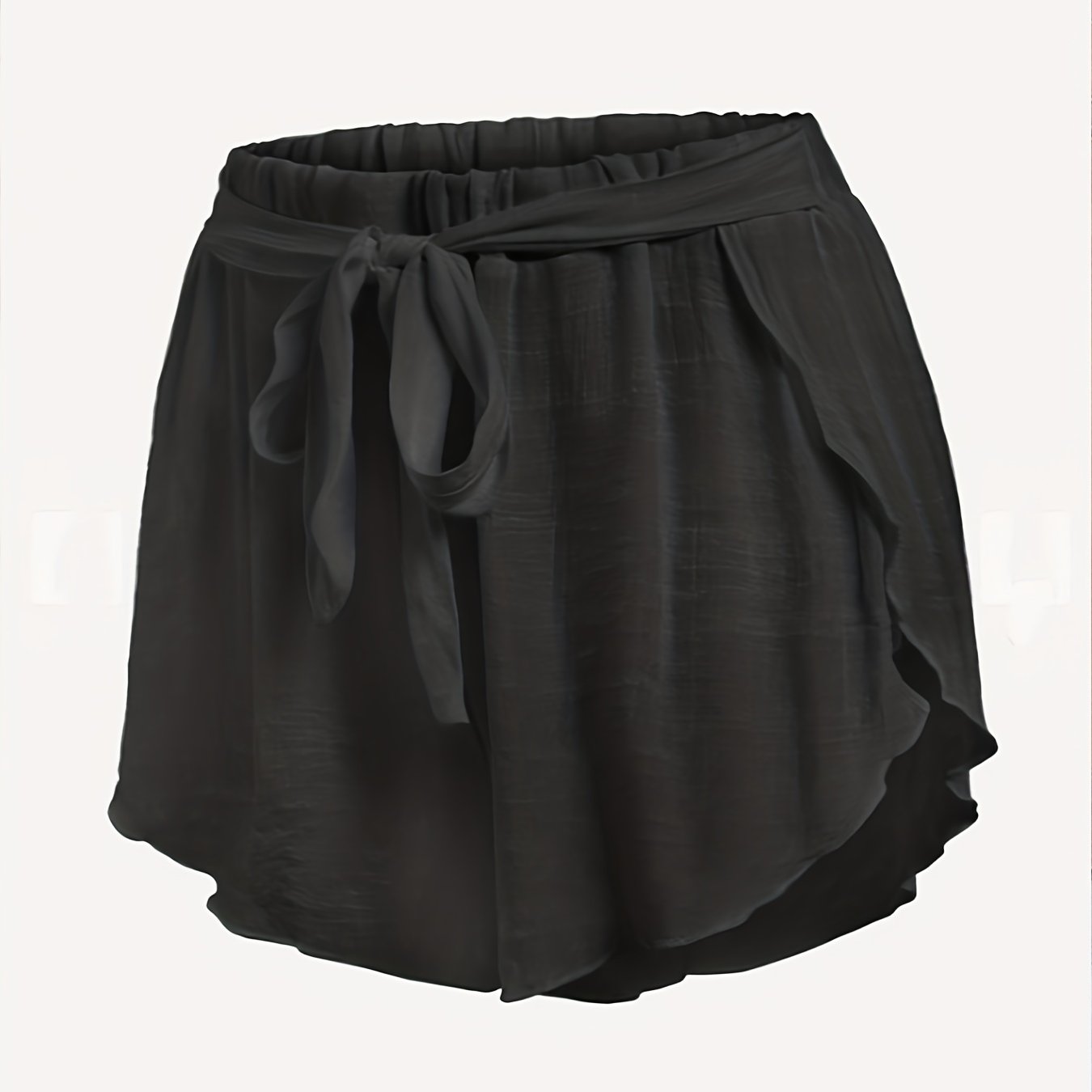 Ruffle Trim Split Shorts Women's Summer Shorts