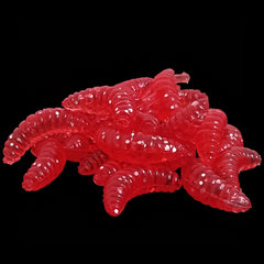 Fluorescent Maggot Soft Lure Set - Smelly Worms for Fishing Success