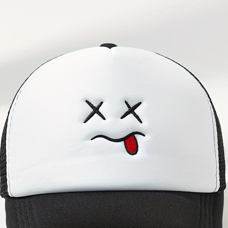 Breathable Mesh Eyes & Mouth Embroidery Baseball Cap