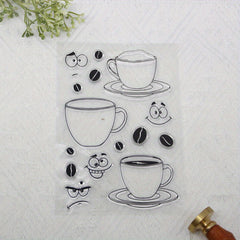 DIY Coffee Smiley Silicone Transparent Stamp