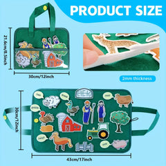 Farm Animal Storyboard Set for Kids - Flannel Toy for Early Learning