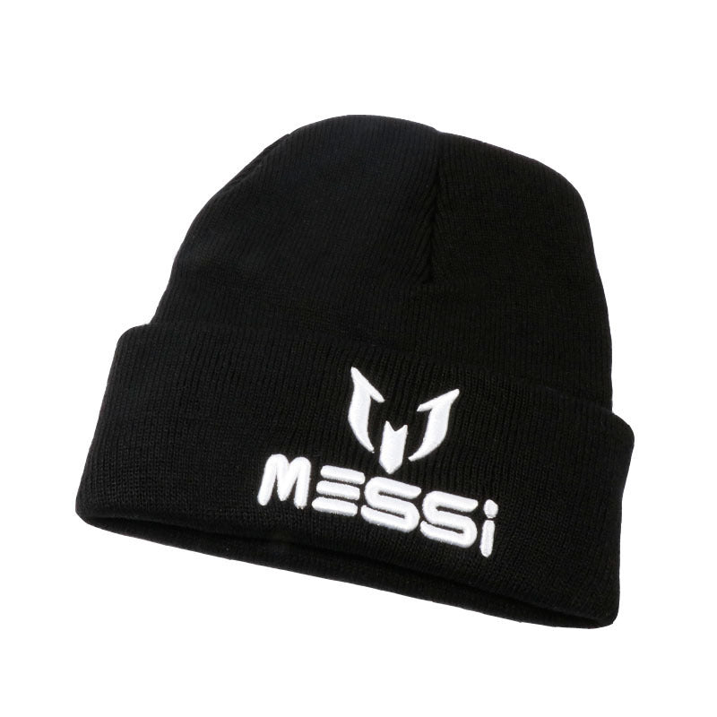 Messi Embroidered Knitted Beanie Adult Warm Hat