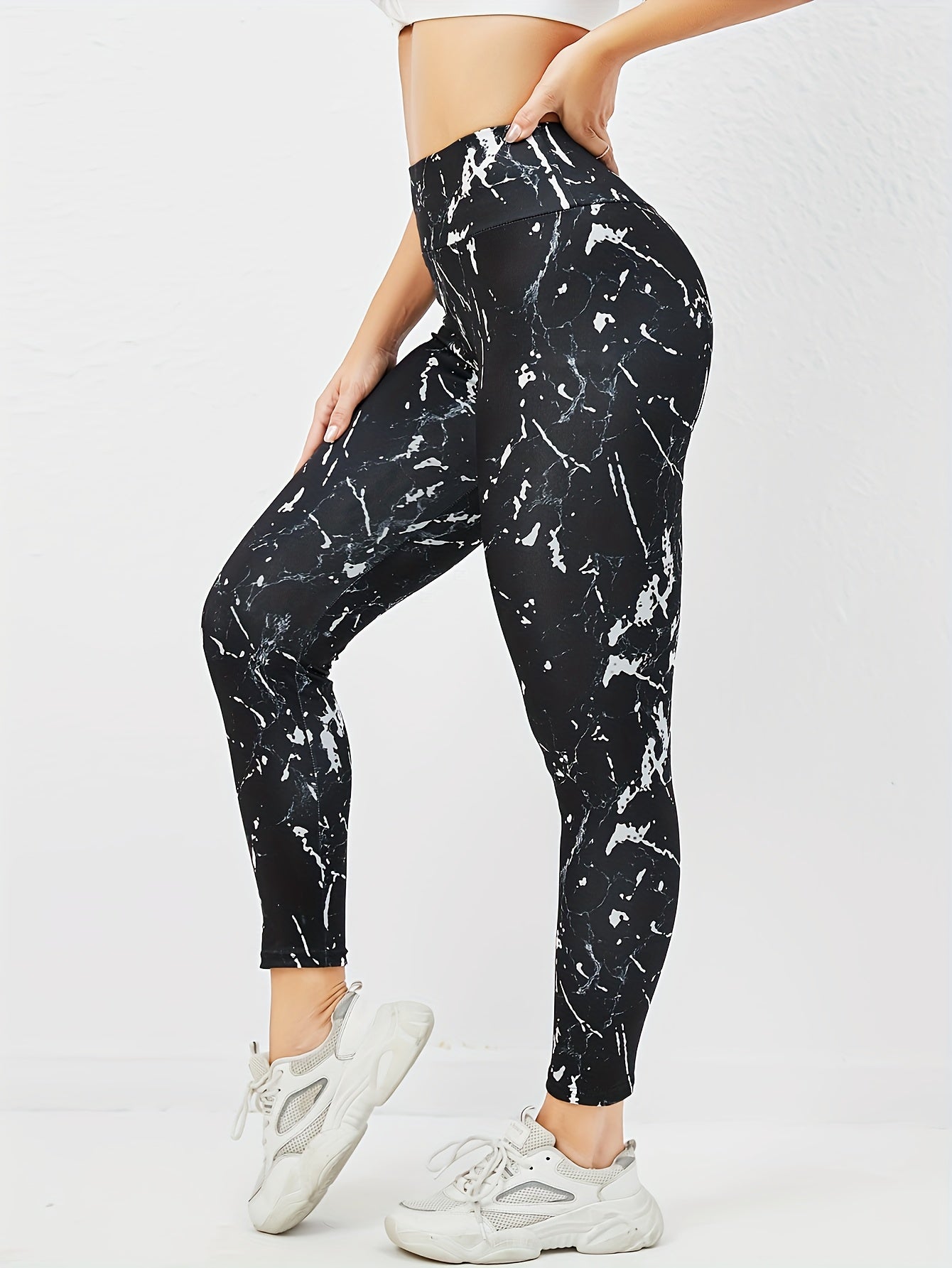 High Waist Printed Fitness Sports Pants Butt Lifting Yoga Leggings