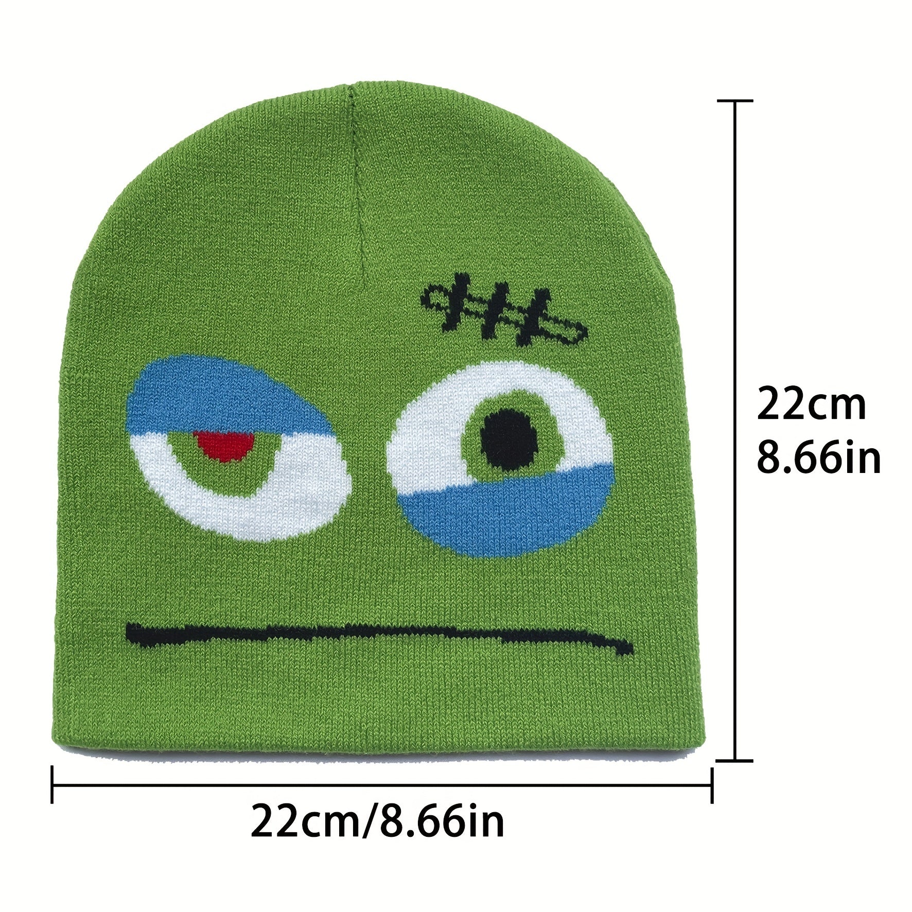 Fashionable Windproof Knit Beanie Hat Pirate Cartoon Embroidery
