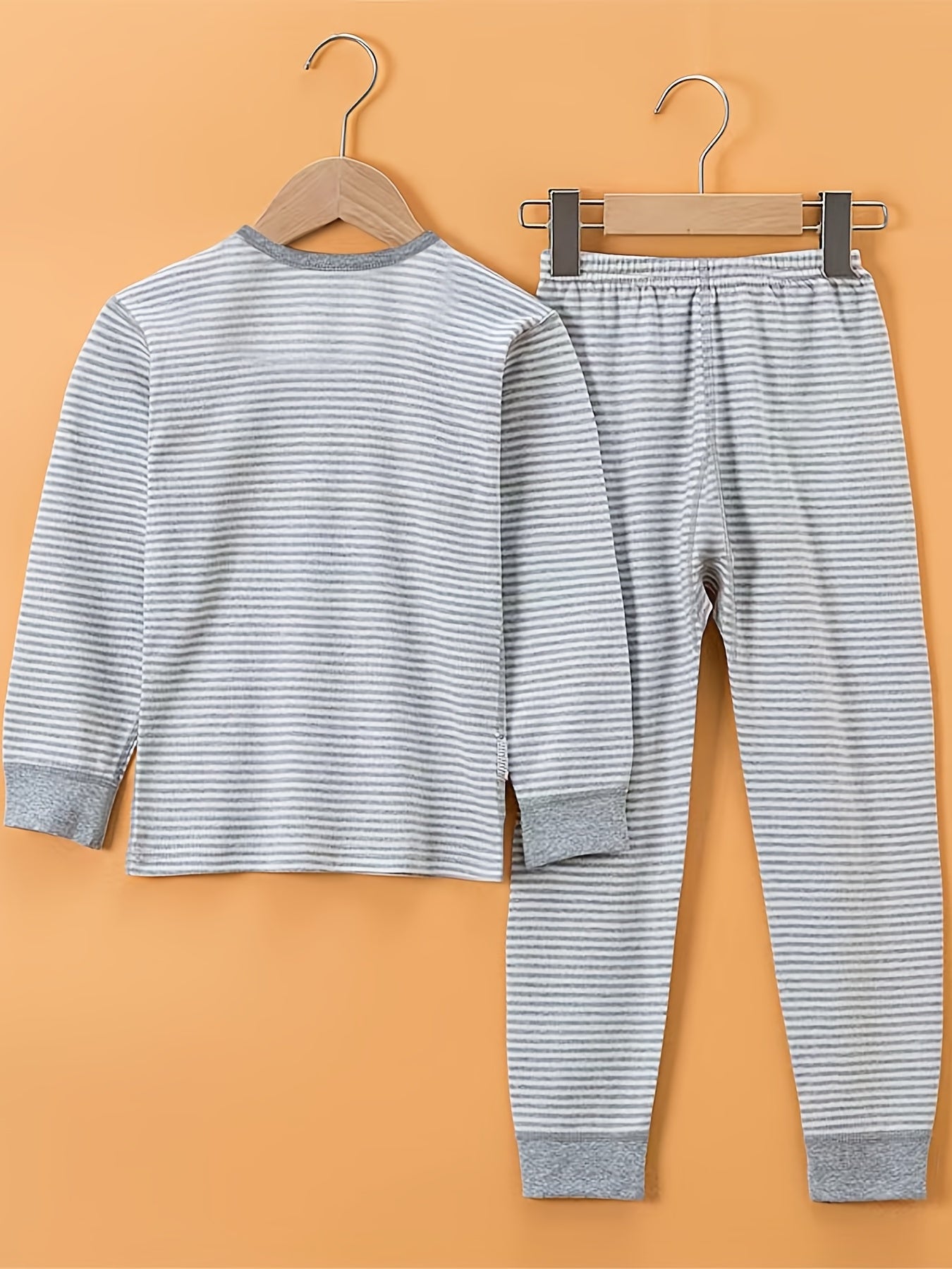 Girls Bear Stripe Pajama Set