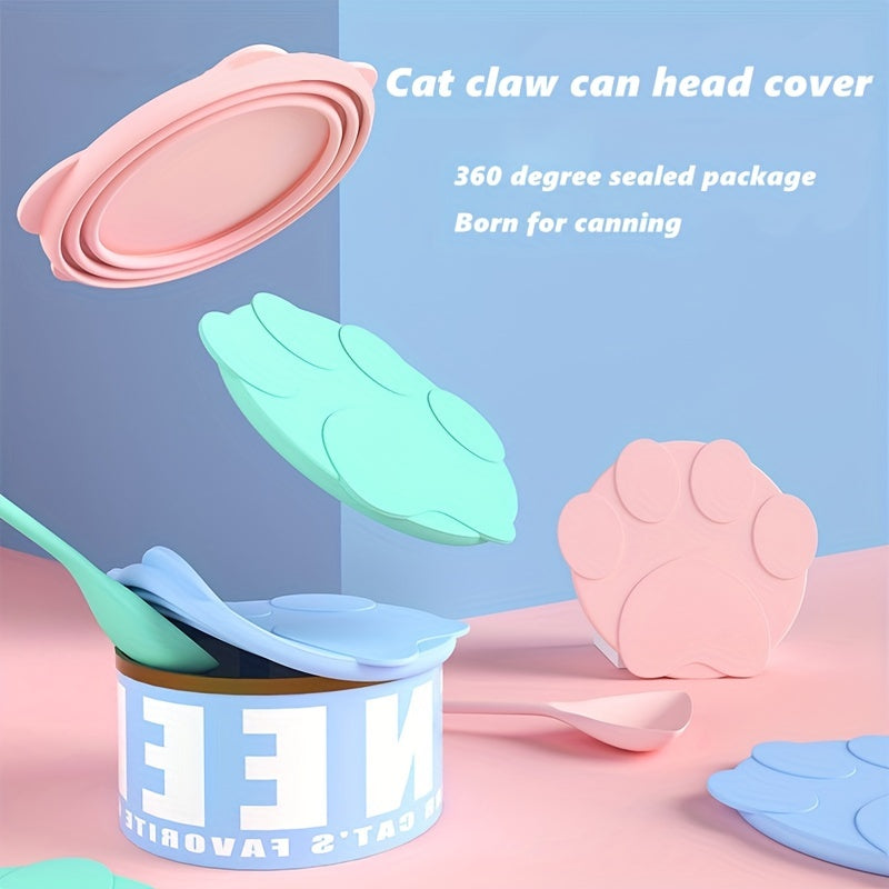 Cat Paw Silicone Can Covers & Food Scoop