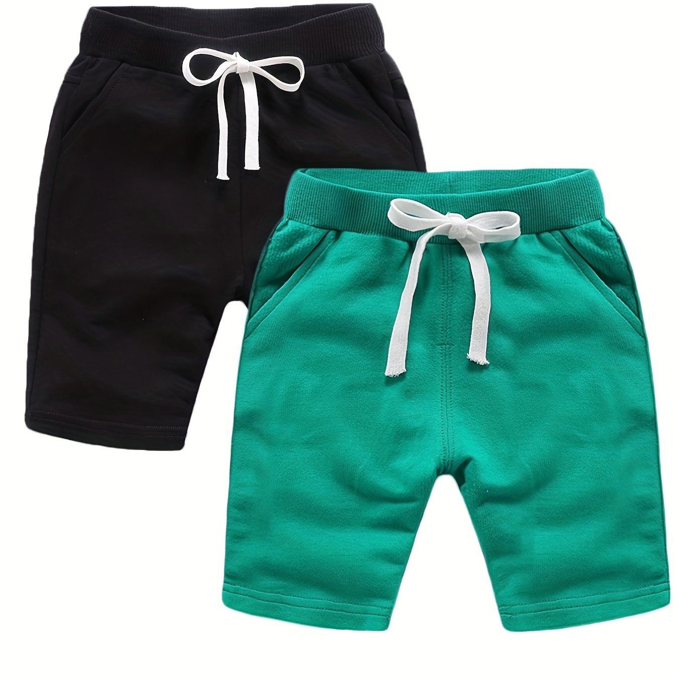 Boys Basic Solid Active Shorts for Summer Outdoor