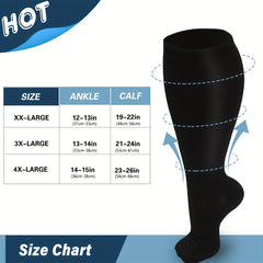 Copper Compression Socks for Women Plus Size - Knee Highs