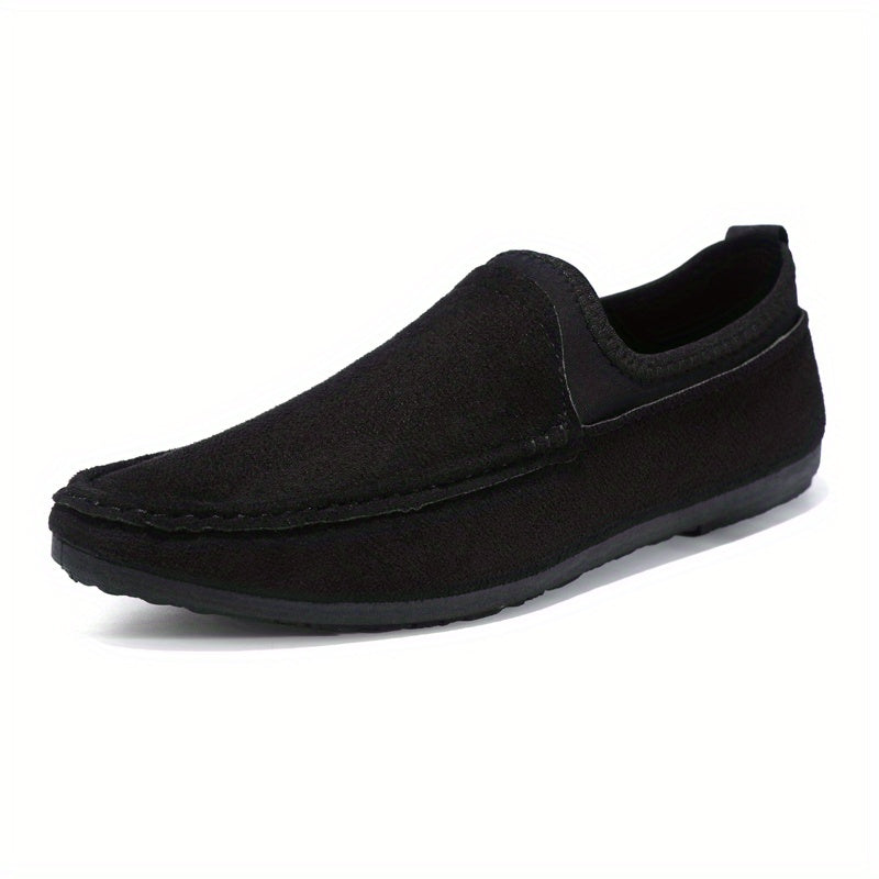 Men's Leather Moccasins Non-Slip Slip On Shoes