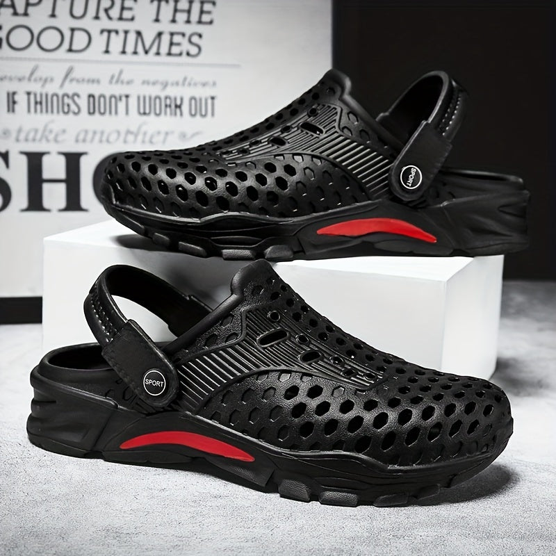 Men's Breathable Slip On Clog Sandals with Strap