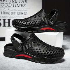Men's Breathable Slip On Clog Sandals with Strap