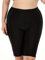 High Rise Solid Biker Shorts