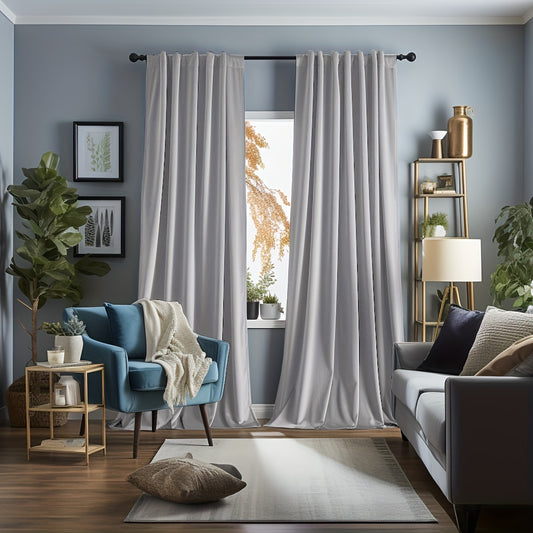 1panel Solid Curtain For Living Room And Bedroom Office Home Decor