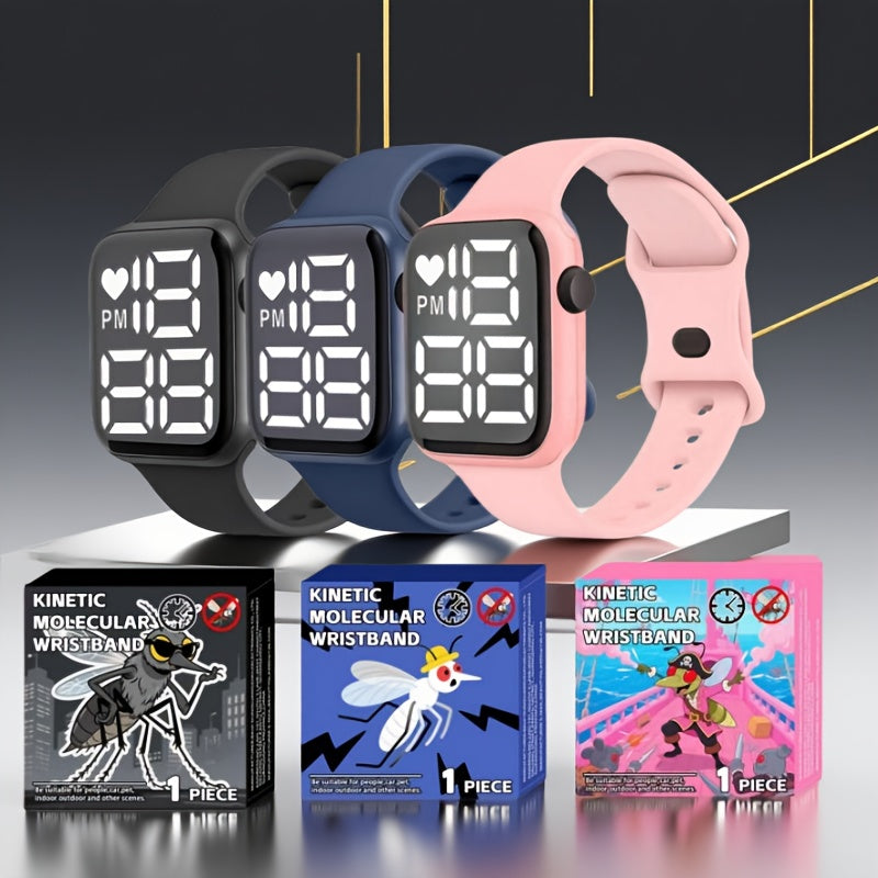 Touch Screen Square Sports Watch with Essential Wristband