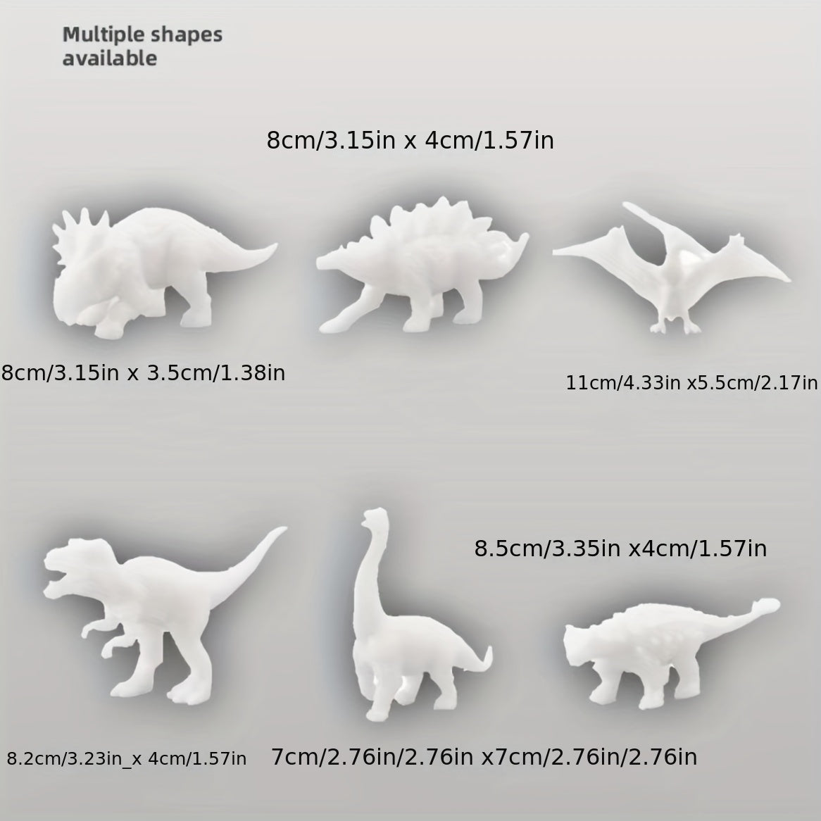 6pcs Dinosaur Coloring Set for Boys and Girls - 3D Animal Painting Toys