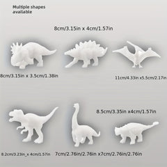 6pcs Dinosaur Coloring Set for Boys and Girls - 3D Animal Painting Toys