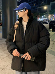 Men's Warm Hooded Jacket Zip Up for Fall Winter