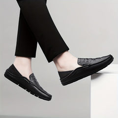 Men's Crocodile Pattern Loafer Shoes Non Slip Casual Comfort