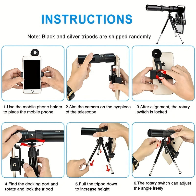 High Definition Retractable Telescope for Travel Birding Watching
