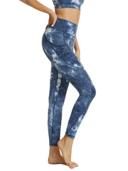 Tie Dye High Waist Yoga Leggings with Pocket
