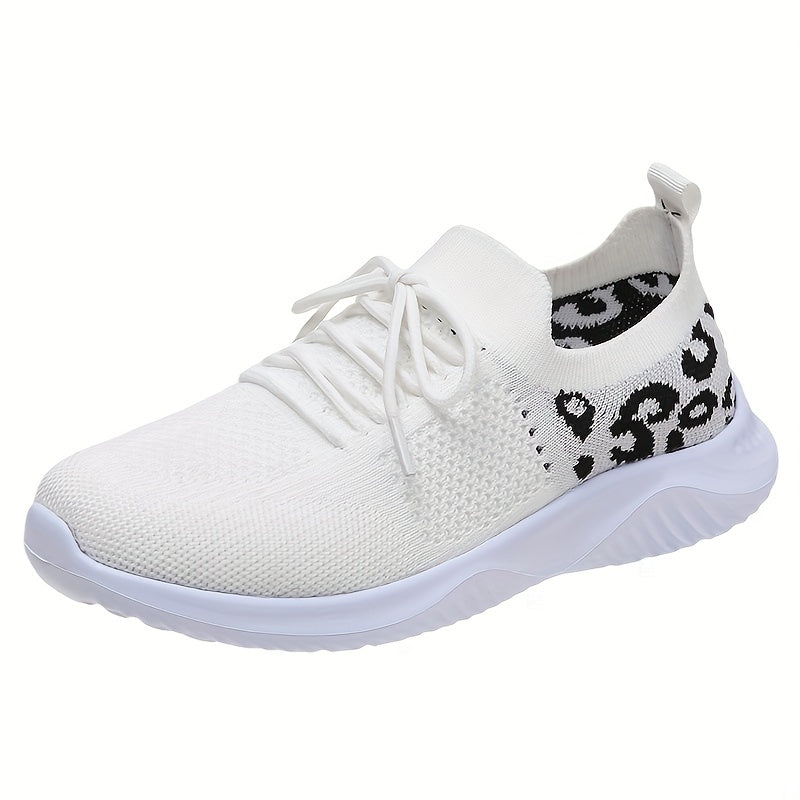 Leopard Print Sock Sneakers Lightweight Sports Shoes